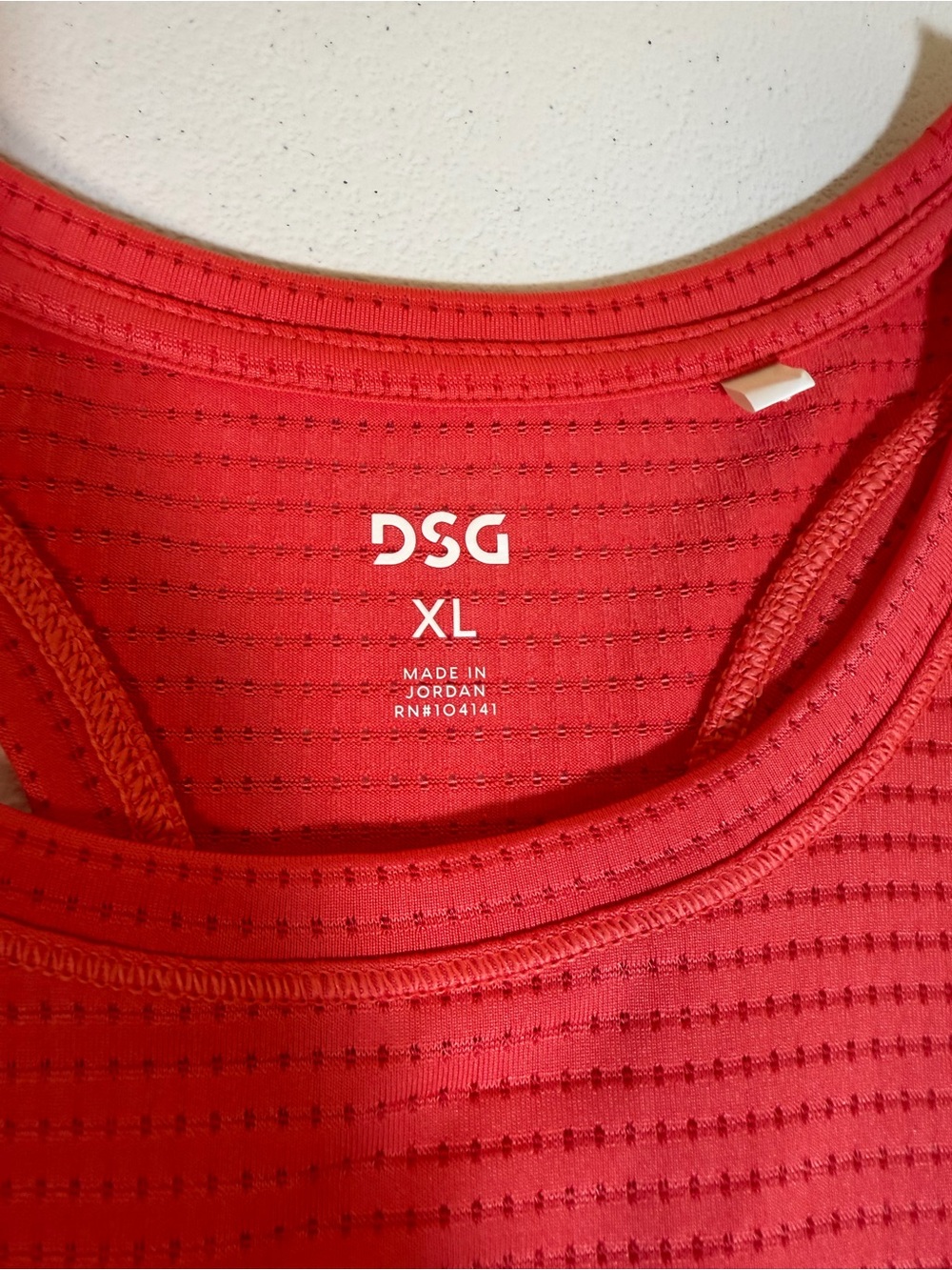 DSG Red Racerback Performance Tank NWOT size XL - Picture 2 of 5